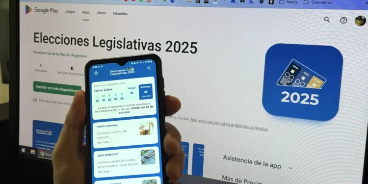 Ya está disponible la aplicación “Elecciones Legislativas 2025” para seguir los resultados desde el celular